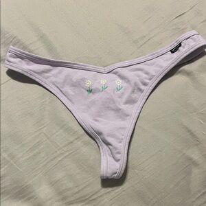 PINK Victoria's Secret Light Purple Panties with Daisy Design